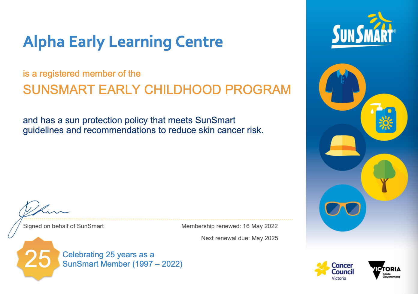 SunSmart Early Childhood Program
